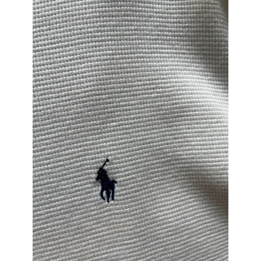 Polo Ralph Lauren Mens‎ 2XLT White Waffle Knit Thermal Long Sleeve Shirt Tall